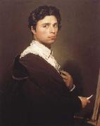 Jean Auguste Dominique Ingres Self-portrait at the Easel (mk04) oil painting artist